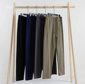 Venta al por mayor cintura elástica Casual suelto Casual 380gsm 100% algodón pierna recta French Terry pantalones de chándal - Product Image 1