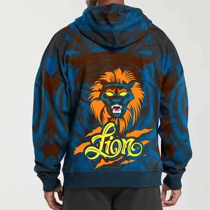 Sweat à capuche avec impression numérique pour hommes Sweats à capuche Fleece Basics Style Men 3XL Zip Design Décoration de poche pour adultes de bonne qualité - Product Image 2