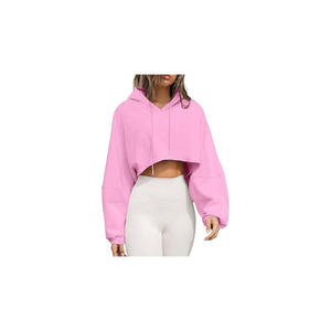 Remidoo Womens Hoodie Fleece Long Sleeve <b>Crop</b> <b>Top</b> Sweatshirt Casual Graphic Pullover tracksuit - Product Image 6