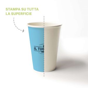 Gobelets en papier enduit personnalisés de 200 ml, biodégradables et imperméables, à double paroi - Product Image 2