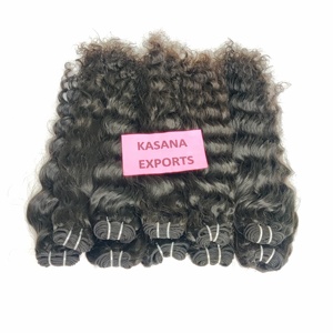 เครื่อง100% ผมลอนคลื่นสีดำธรรมชาติสีดำแบบไม่ผ่านกระบวนการสำหรับผู้หญิงเวียดนาม - Product Image 4