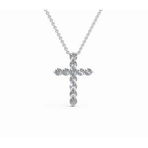 จี้เพชรทรงกลม 1.100 กะรัต เพชรเลี้ยงในห้องปฏิบัติการ ทอง 9KT 14KT 18KT เครื่องประดับขายส่ง ผู้ผลิต OEM สำหรับธุรกิจ B2B ผู้ส่งออก - Product Image 1