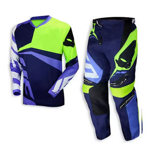 Jersey y pantalón de motocross de manga larga transpirable al por mayor traje de motocross de alta calidad 100% poliéster - Product Image 1