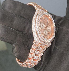 VVS Shiny Luxury MiYOTA Acero inoxidable Full Iced Out Moissanite Diamond Hip Hop Style Watch Regalo para él o ella - Product Image 5