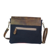 Sacs à bandoulière décontractés pour femmes en toile tissée à la main avec une seule sangle en cuir de vachette marron, fermeture éclair et chaînes en cuir véritable