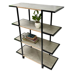 KS68151 Estante de Madera Contrachapada de 4 Niveles con Estructura de Hierro para Sala de Estar - Product Image 3