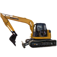 Pelle sur chenilles japonaise Komatsu PC 128 us d'occasion, pelle à chenilles midi Komatsu 13ton à Shanghai en Chine