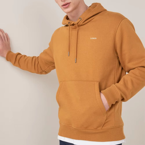 Colección de invierno Sudadera con capucha básica para hombre Ropa informal Sudadera con capucha con bolsillo de canguro Básicos Ropa informal mezclada de algodón - Product Image 2