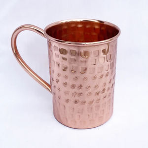 Style Modern Hotel Color Best Selling Copper Mugs Moscow Mule Coffee <b>Stainless</b> <b>Steel</b> Wine <b>Cup</b> Copper Cocktail Glass Hammered <b>Cup</b> - Product Image 1