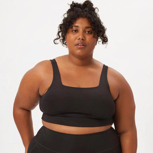 Soutien-gorge de sport Spandex/Nylon à séchage rapide à bretelles élastiques de haute qualité pour femmes vêtements actifs respirants grande taille en vente - Product Image 6