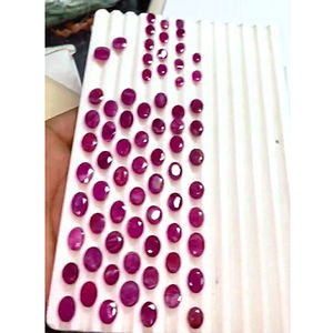 พลอยทับทิมจากกรุงเทพฯจำนวน135ชิ้นขนาด8x6 9x7 10x8มม. ทรงรี495กะรัตล็อต iroc ขายคุณภาพสูงสีชมพูอุ่นอัญมณีหลวม $เรา149 - Product Image 1