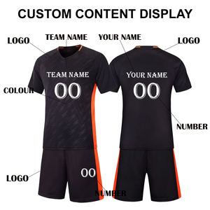 Conjunto Deportivo de Fútbol de Secado Rápido y Transpirable, Camiseta y Pantalones Cortos de Fútbol de Poliéster, Uniforme de Entrenamiento de Equipo, Logotipo Personalizado, Fabricante OEM ODM - Product Image 5