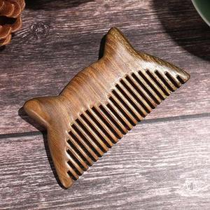 Peine hecho a mano de madera de Neem de dos tonos de moda respetuoso con el medio ambiente, nuevo estilo, producto para el cuidado del cabello en el hogar, India, 160g, tamaño personalizable - Product Image 3