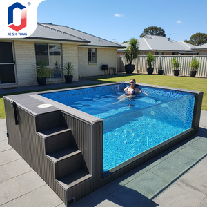 UV Resistant Prefabricated Above Ground Fiberglass Swimming <b>Pool</b> Outdoor Container <b>Pool</b> With Complete Equipment - Product Image 1