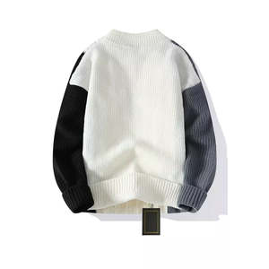 Suéteres de Invierno para Hombre, Tejidos, Cálidos, 100% Algodón, Color Sólido, Logotipo Frontal Personalizado, Gruesos y Transpirables - Product Image 2