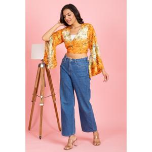 เสื้อครอปผ้าไหมระบายอากาศสำหรับผู้หญิง - Product Image 3