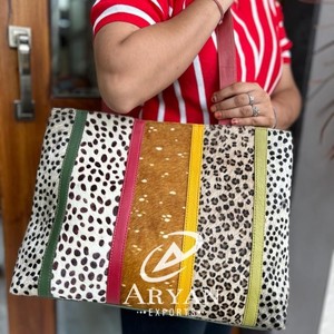 New Arrival Stylish Animal Print Fur Recycled Leather <b>Tote</b> Underarm <b>Bags</b> Women Fashionable Multi Color High Quality Shopping <b>Bag</b> - Product Image 1