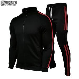 Conjunto de chándal con capucha de invierno para hombre, deporte al aire libre, gimnasio, Fitness, dos piezas, transpirable, 100% algodón, entrenamiento, ropa para correr - Product Image 2