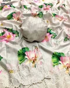 Blouse de sari traditionnelle haut de gamme pour femme, à motifs floraux épais et broderies ajourées, idéale pour les fêtes et toutes les saisons - Product Image 3