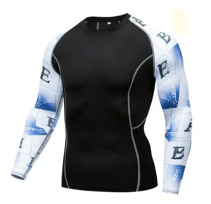 Alta calidad al por mayor Plain Jiu Jitsu Fitness Swim camisas impresas manga larga MMA para hombres Bjj Rash Guard OEM - Product Image 4