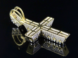 Luxury Style Custom Moissanite Diamond Studedd Iced Out S925 <b>Silver</b> Gold Plated <b>Cross</b> Religious Pendant For <b>Men</b> - Product Image 6