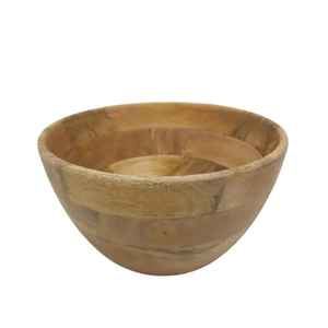 Tazón de Madera de Acacia Premium Hecho a Mano, Apto para Alimentos, Sostenible, Apto para Lavavajillas, para Servir Ensaladas y Frutas, para Uso en Hoteles y Hogares - Product Image 1