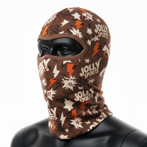 หมวกบาลาคลาวาผู้ชาย ผ้าโพลีเอสเตอร์ผสมสแปนเด็กซ์ ยืดหยุ่นสูง 180 GSM น้ำหนักเบา อุ่นสบาย ใช้ได้ทุกฤดู มีแผ่นปิดตา พร้อมโลโก้ - Product Image 3