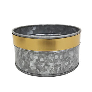 Jardinière ronde en métal de meilleure qualité Oxodise or pour mur sol intérieur extérieur maison et jardin décorations pots personnalisés faits à la main - Product Image 2