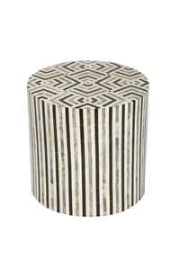 Beautif hecho a mano estilo moderno varilla incrustaciones de hueso mesita de noche Beautif Rod taburete diseño para muebles de dormitorio - Product Image 4