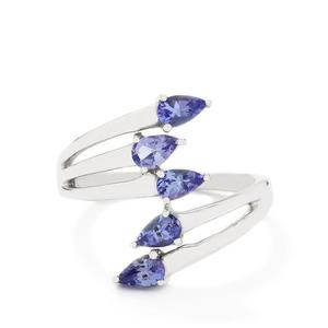 Shah Gems 925 Sterling Silver Natural Iolite <b>Ring</b> for Women Pear Cut with Oval Cut Diamond Everyday Wear <b>Fine</b> Jewelry - Product Image 1