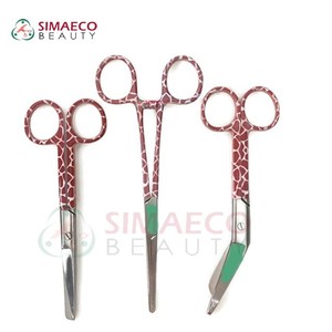 Nouvel ensemble de ciseaux de soins infirmiers manuels de couleur rouge, 3 pièces, ciseaux à pansements en acier inoxydable, forceps à artères, instruments chirurgicaux CE - Product Image 5