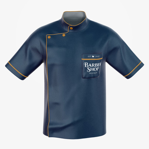 Cómodo uniforme de Barbar diseñado para uso diario en barberías con tela duradera y apariencia profesional elegante - Product Image 5