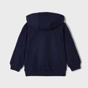 Sweat à capuche d'hiver en coton mélangé avec fermeture éclair complète pour hommes, sweat à capuche zippé vierge de coupe surdimensionnée avec logo personnalisé - Product Image 4