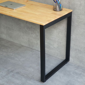 HBRT003 Escritorio de Oficina Minimalista de Madera de Caucho de 140x60cm, Fácil de Montar, Diseño Rectangular para Uso en Oficina - Product Image 6