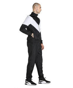 Customized logo unisex black and white pennal tracksuit Wholesale <b>Workout</b> Soccer Training <b>Jacket</b> Soccer Tracksuits With Zipper - Product Image 4