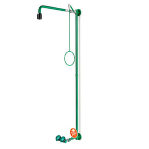 Doccia corporea con doccia oculare, verde, montaggio a parete, BR 861085, DVGW - Product Image 1