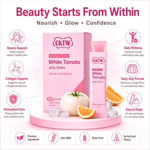 OKTW - Barritas de Gelatina de Colágeno de Tomate Blanco con Sabor a Naranja, Suplemento Dietético para el Brillo de la Piel, Belleza, Gelatina Oral Portátil - Product Image 5