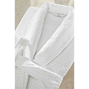 Peignoir d'hôtel de la série Helios, col châle, design en velours, pour des commodités de luxe - Product Image 1