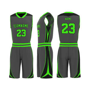 ชุดบาสเก็ตบอลสำหรับผู้ชายชุดเสื้อบาสเก็ตบอลชุดกีฬาตามสั่ง - Product Image 1