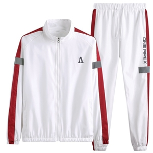 Chándal de moda para hombre, ropa de entrenamiento, ropa deportiva, cómodo, transpirable, informal, con cremallera, conjunto de chándal - Product Image 5