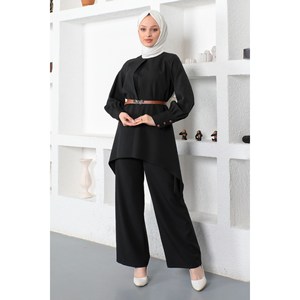 Ensemble décontracté Kemer, longueur midi, manches longues, 100% coton - Product Image 3