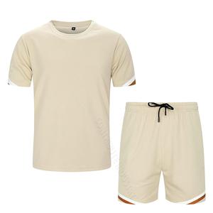 100% Polyester Slim Fit <b>Short</b> Sleeves Crew Neck Fundamental Maroon Poly Twinset <b>T</b>-<b>Shirts</b> <b>and</b> <b>Shorts</b> <b>Set</b> - Product Image 1