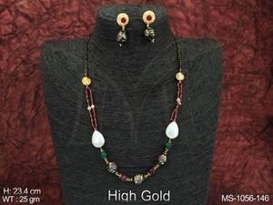 Elegant Fancy Style Antique <b>Jewellery</b> High Gold Polish Ethnic Beaded Mala <b>Set</b> Ideal <b>for</b> <b>Women</b> <b>for</b> Parties Weddings - Product Image 4