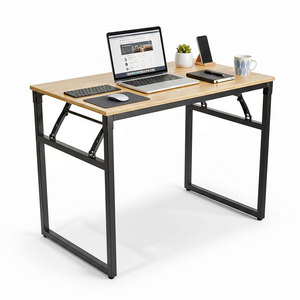 Escritorio de Computadora Plegable Portátil de Madera Moderno, 100x60cm, SPD68176 - Product Image 1