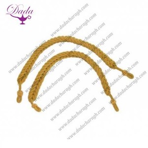 Correa de cordón de barbilla dorada trenzada - Product Image 1