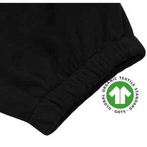 Women Organic Cotton Heavyweight Fleece Sweatpants - <b>Black</b>, 9 oz <b>Fabric</b>, Plush and Warm, Relaxed Fit with Stretch Waistband - Product Image 6