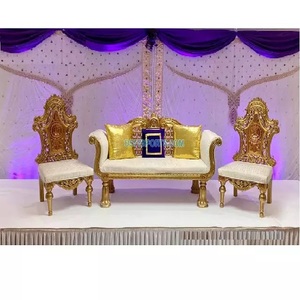 Conjunto de sofás para novio y novia, elegante, para escenario de boda, diseño tradicional, conjunto de sofás para escenario, recepción de boda, muebles de escenario - Product Image 1