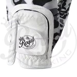 Gants de golf en cuir véritable personnalisables Grace unisexes, blancs avec logo personnalisé, style masculin, couleur non emballée - Product Image 4