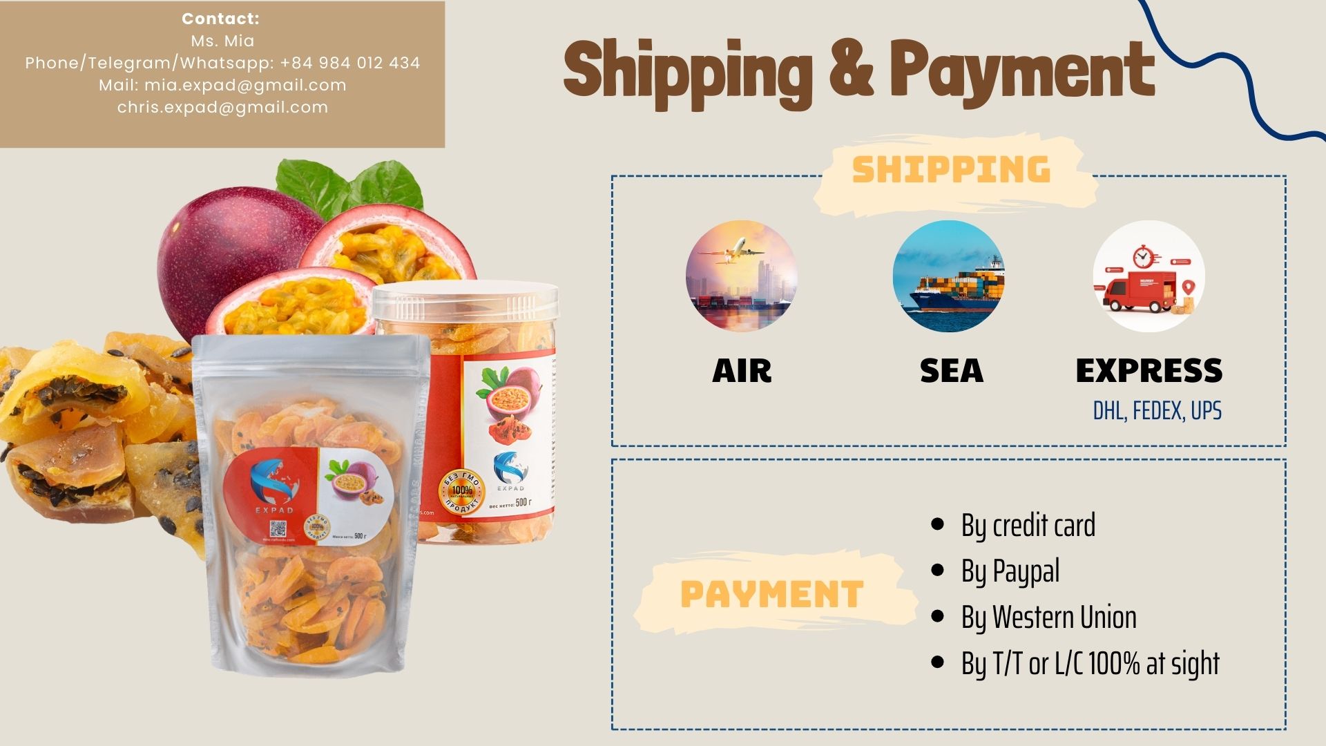 High Quality Dried Passion Fruit from Vietnam - 100% Natural