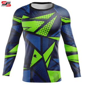 เสื้อแรชการ์ดแบบบีบอัดสำหรับผู้ชายเสื้อแรชการ์ดแขนยาวแบบซับลิเมตสำหรับทุกเพศโลโก้ของคุณเอง - Product Image 3